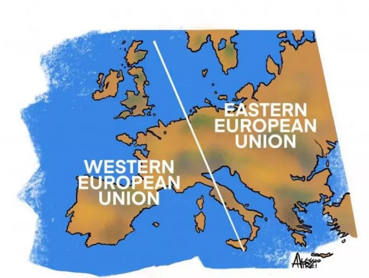 Next physical political map of Europe