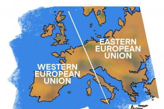 Next physical political map of Europe