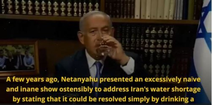 A few years ago, Netanyahu presented an excessively naïve and inane show ostensibly to address Iran's water shortage