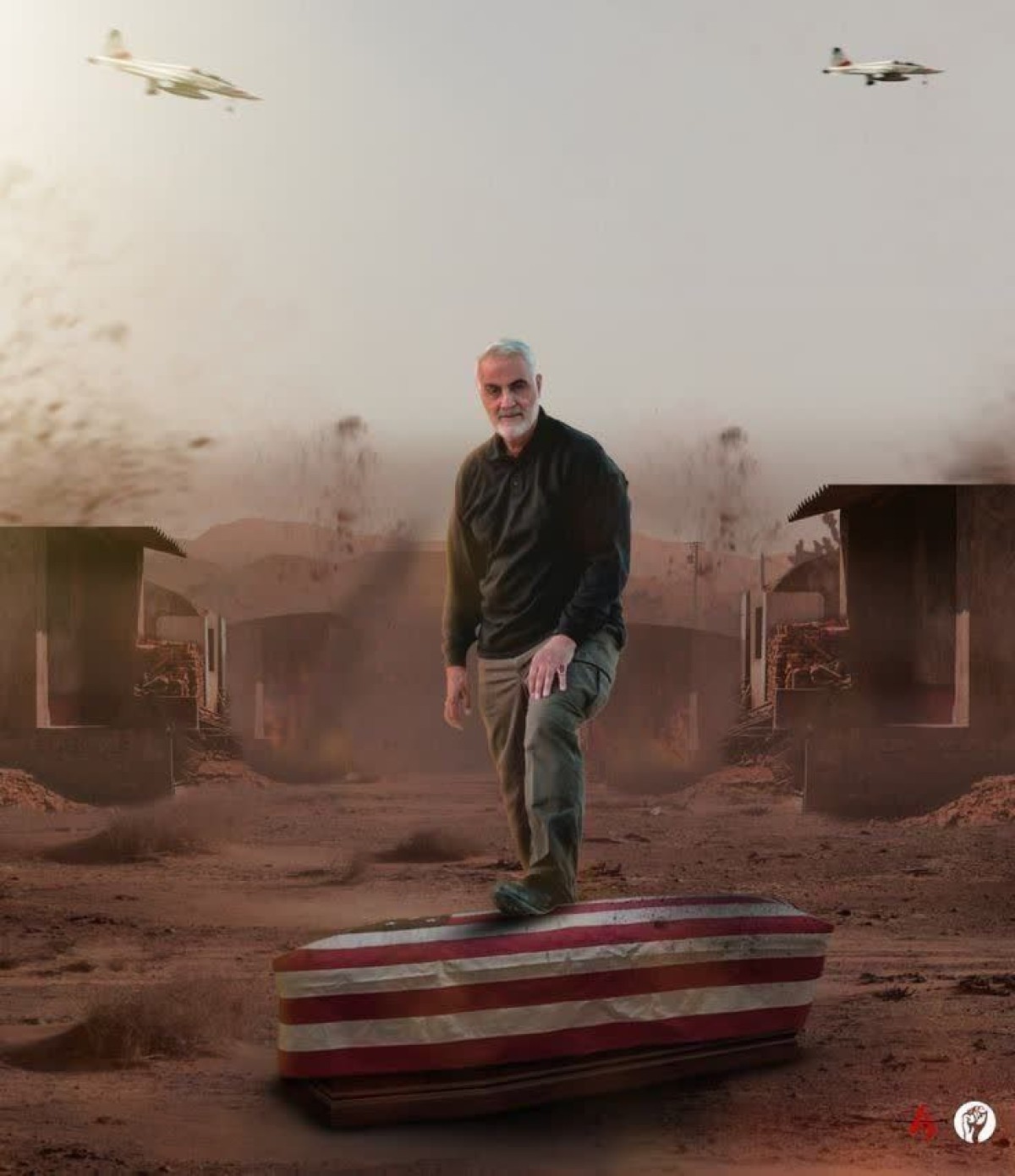 The Great General Qassem Soleimani is in a better place, hes above watching America's public humiliation and smiling