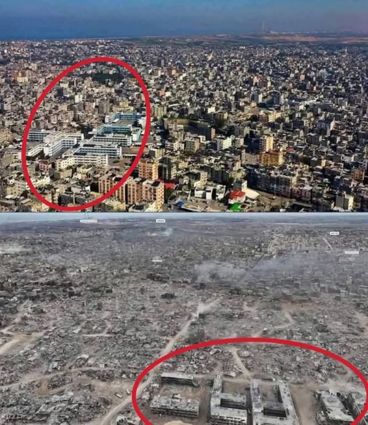 Gaza before & After