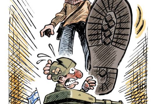 Palestinian and Hezbollah fighters will see the day when the malevolent Zionist enemy is trampled under their feet