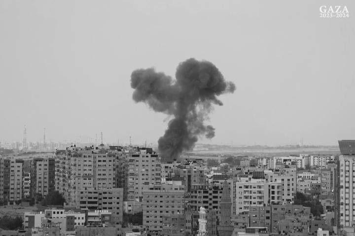 Images related to the bombing in the Gaza war