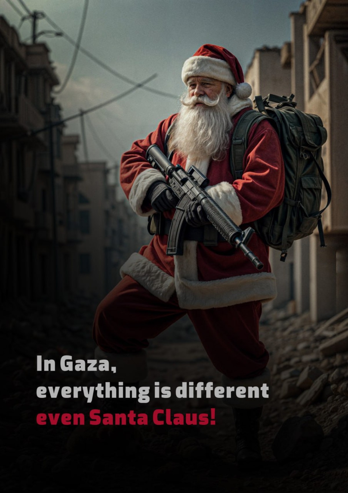 In Gaza, everything is different even Santa Claus