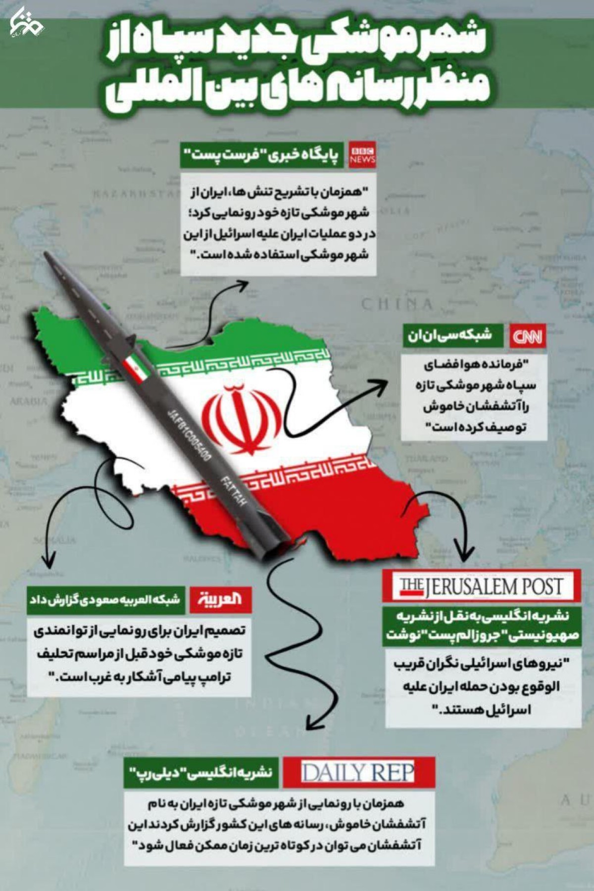 شهر موشکی جدید سپاه از منظر رسانه های بین المللی