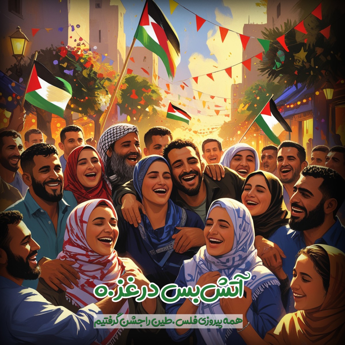 همه پیروزی فلسطین را جشن گرفتیم