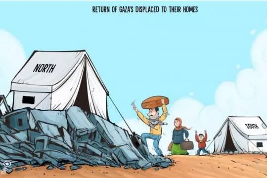 Gaza displaced return to their homes