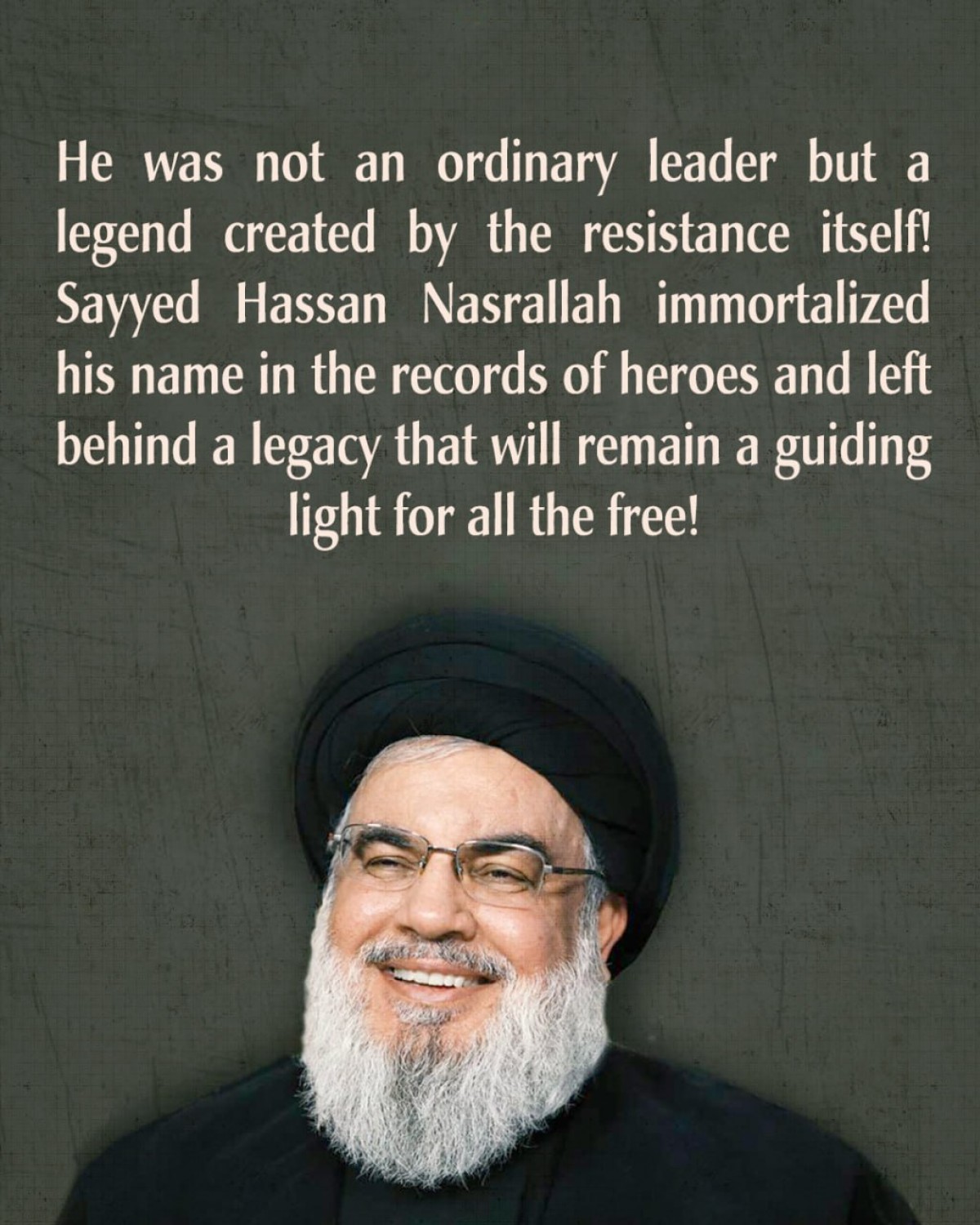 He was not an ordinary leader but a legend created by the resistance itself