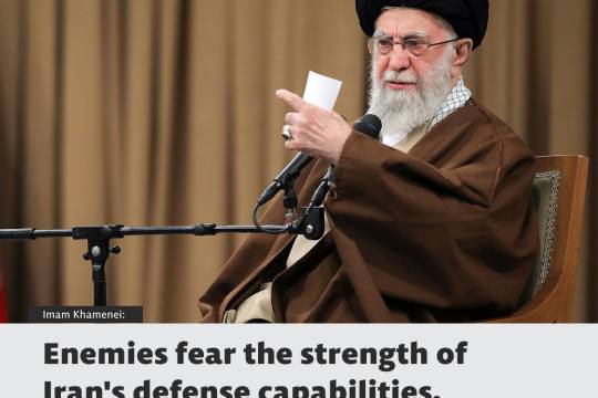 Enemies fear the strength of Iran's defense capabilities.