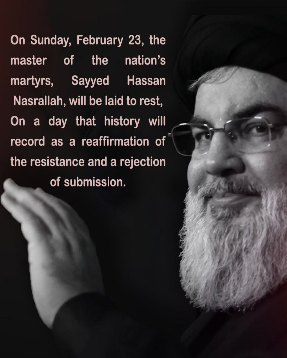 On a day that history will record as a reaffirmation of the resistance and a rejection of submission