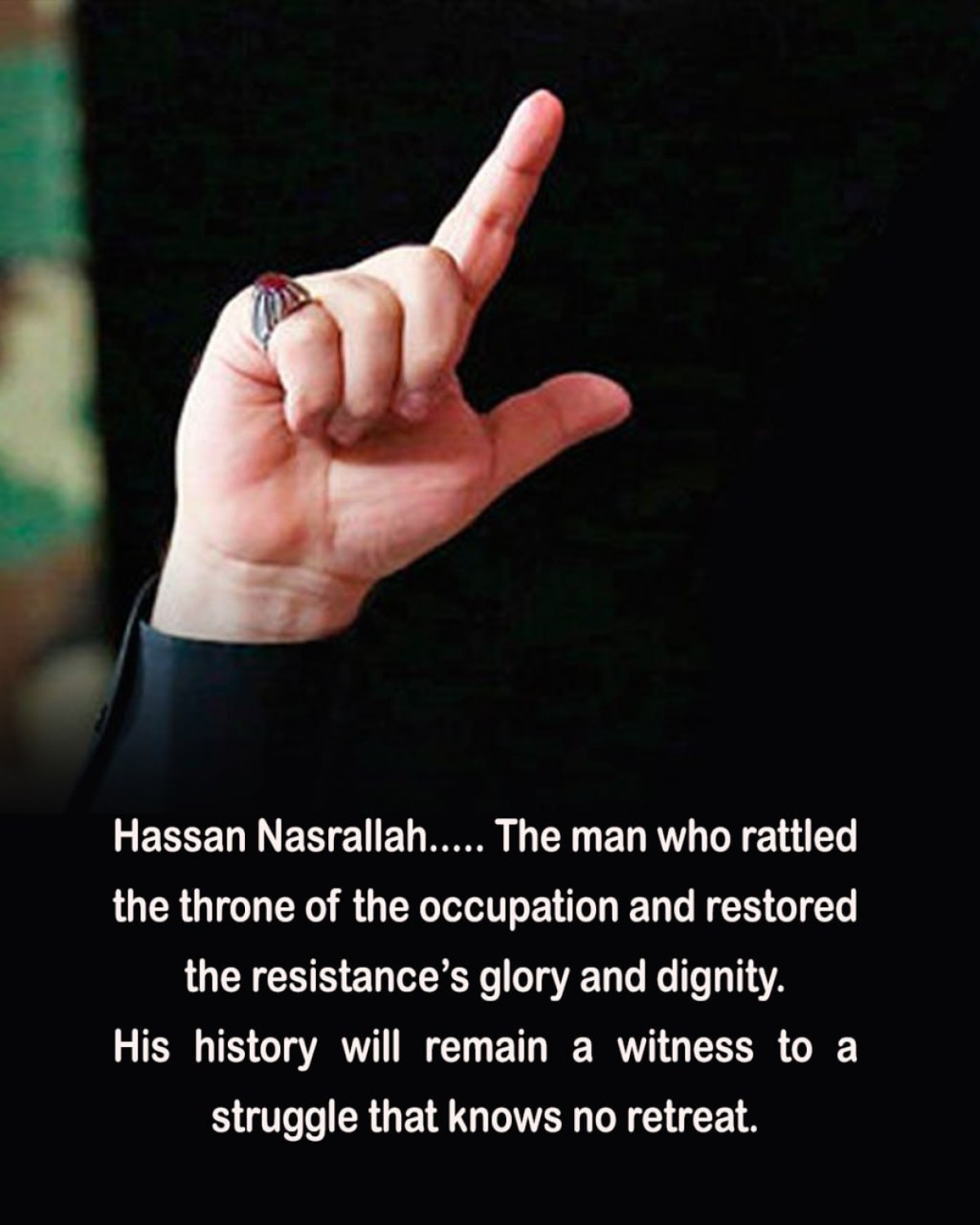 His history will remain a witness to a struggle that knows no retreat