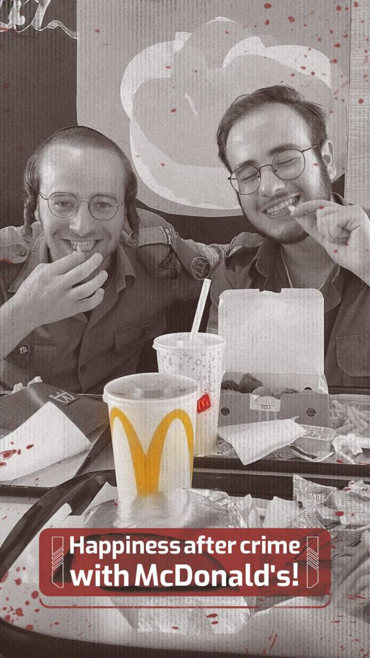 Happiness after crime with McDonald's