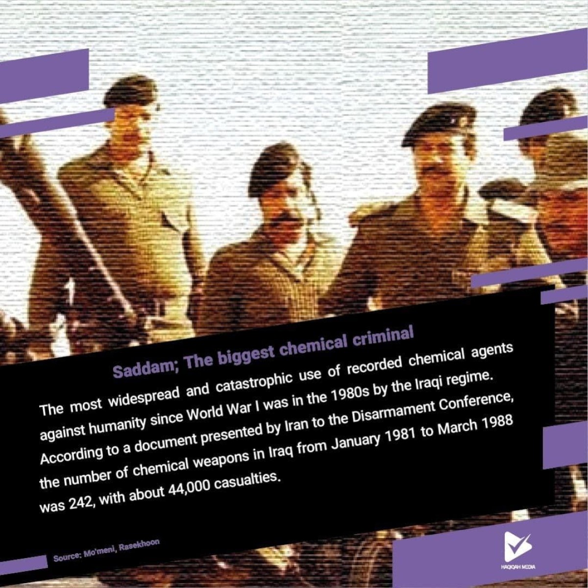 Saddam; The biggest chemical criminal