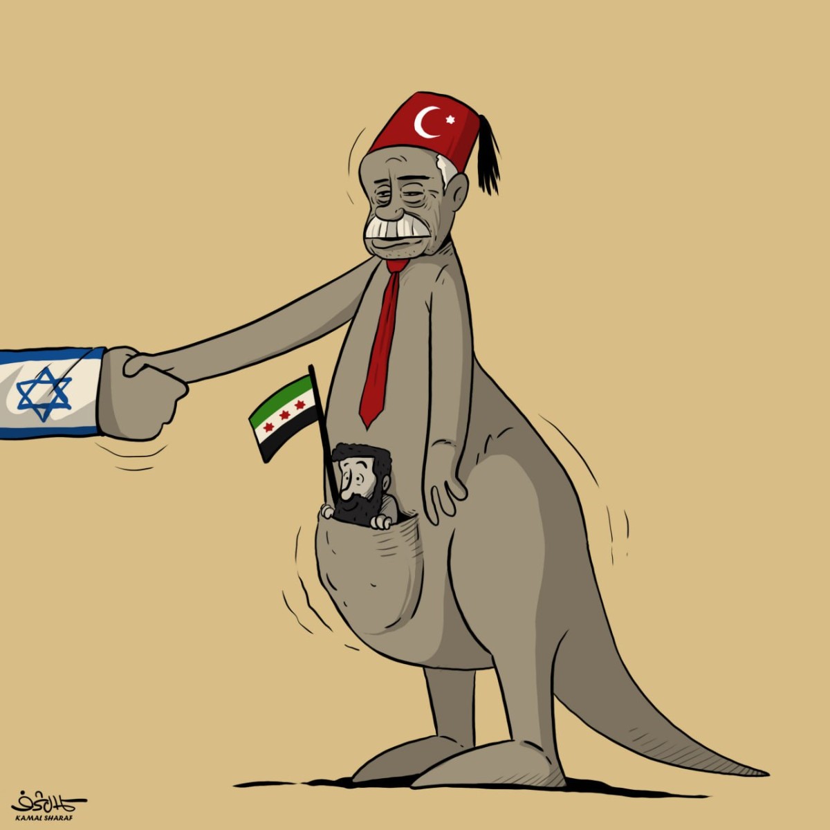 كاريكاتير / مباحثات تركية إسرائيلية بشأن سوريا