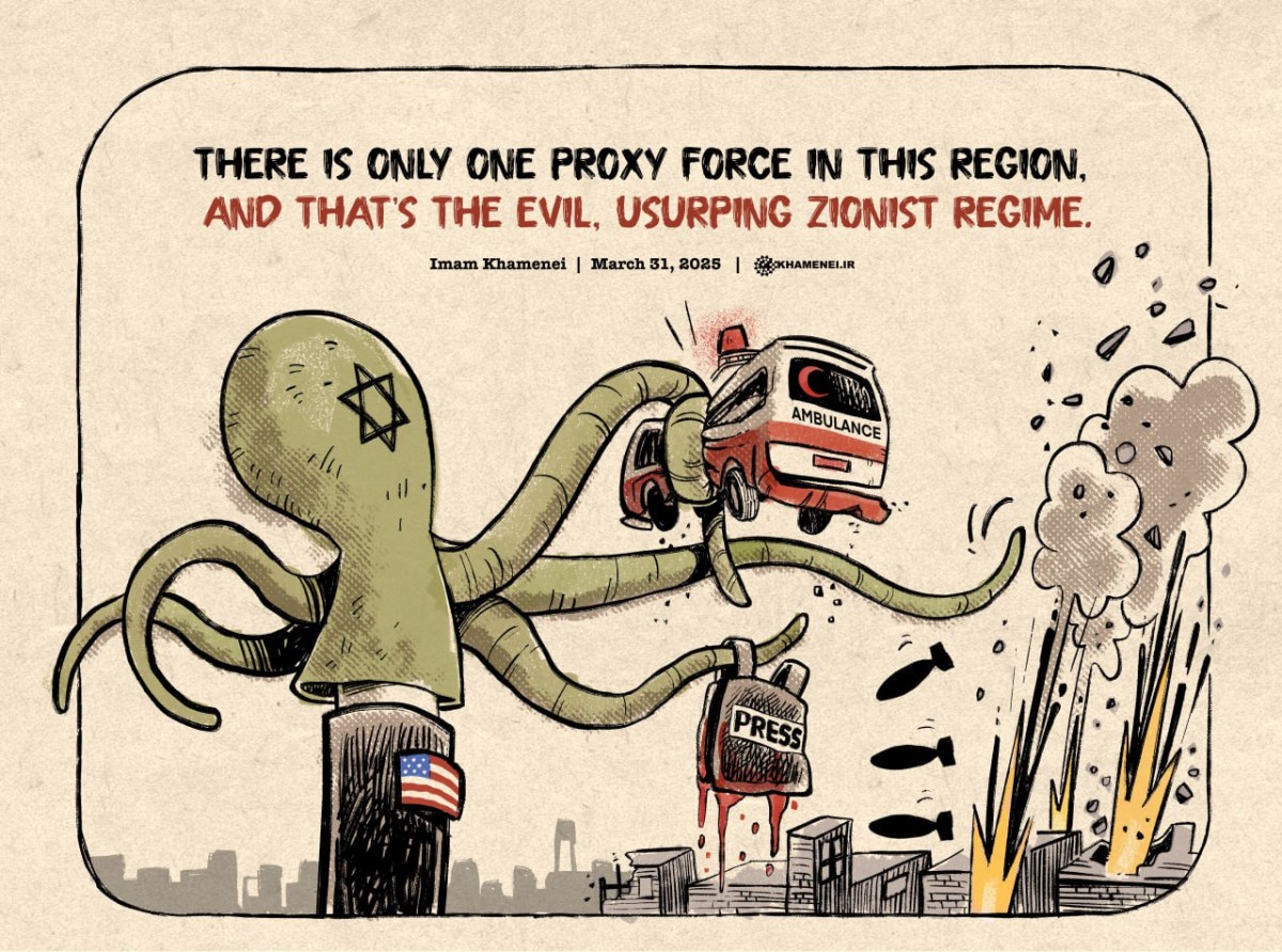 There is only one proxy force in this region, and that’s the evil, usurping Zionist regime.