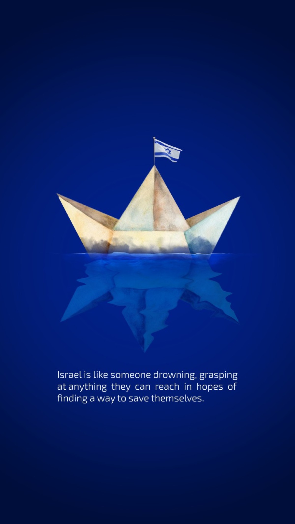 Israel is like someone drowning