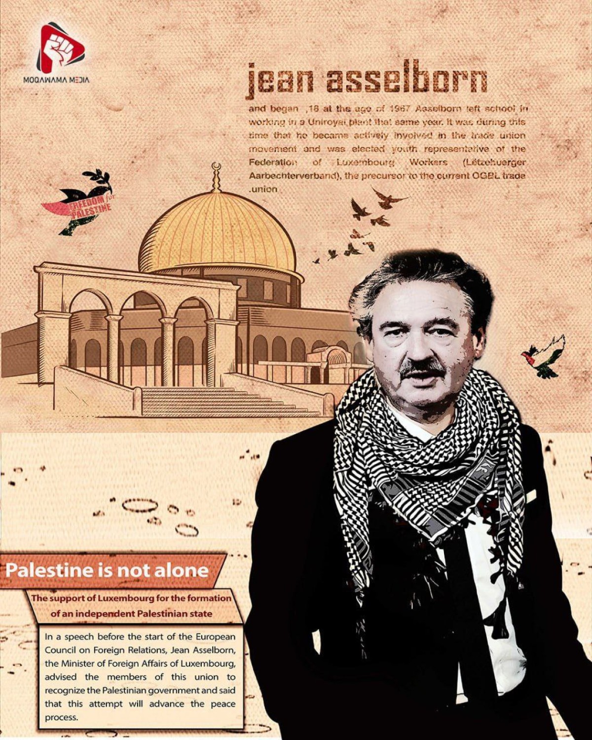 The support of Luxembourg for the formation of an independent Palestinian state