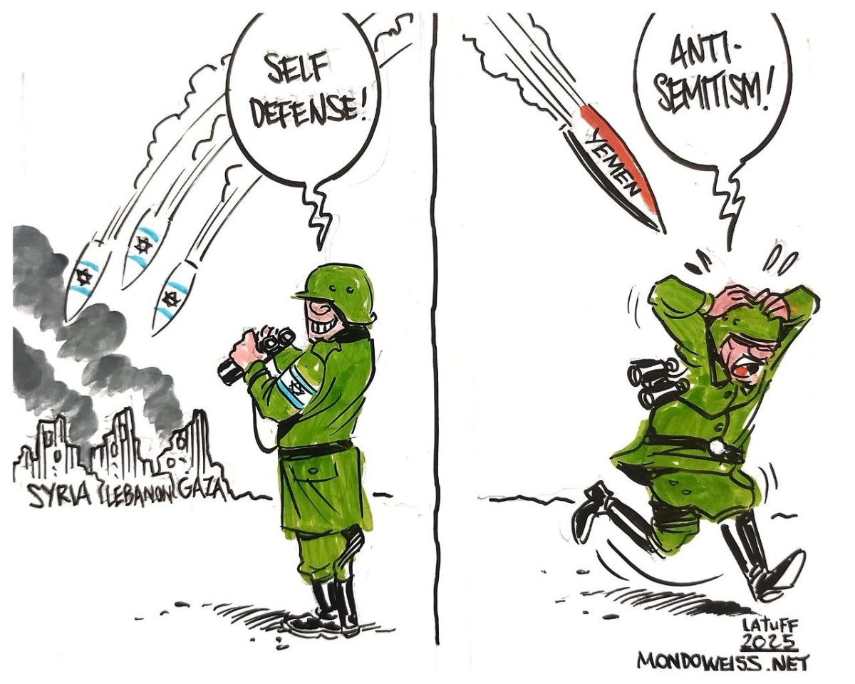 When Israel bombs Syria, Lebanon, and Gaza, it’s “self-defense.”