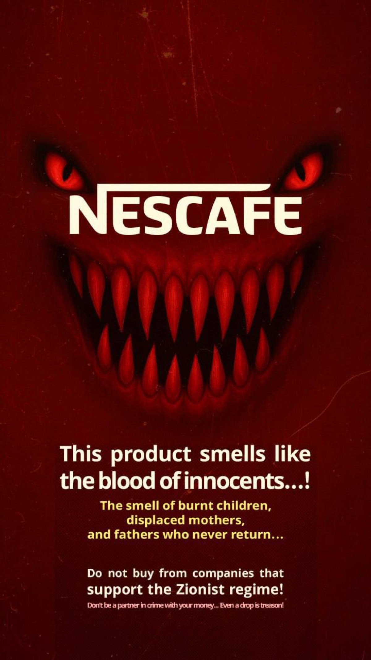 This product smells like the blood of innocents...!