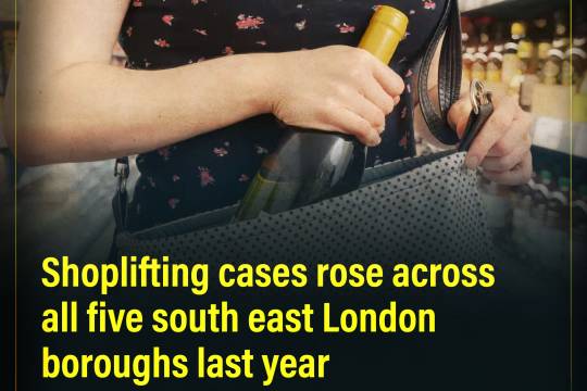 Shoplifting cases rose across all five south east London boroughs last year