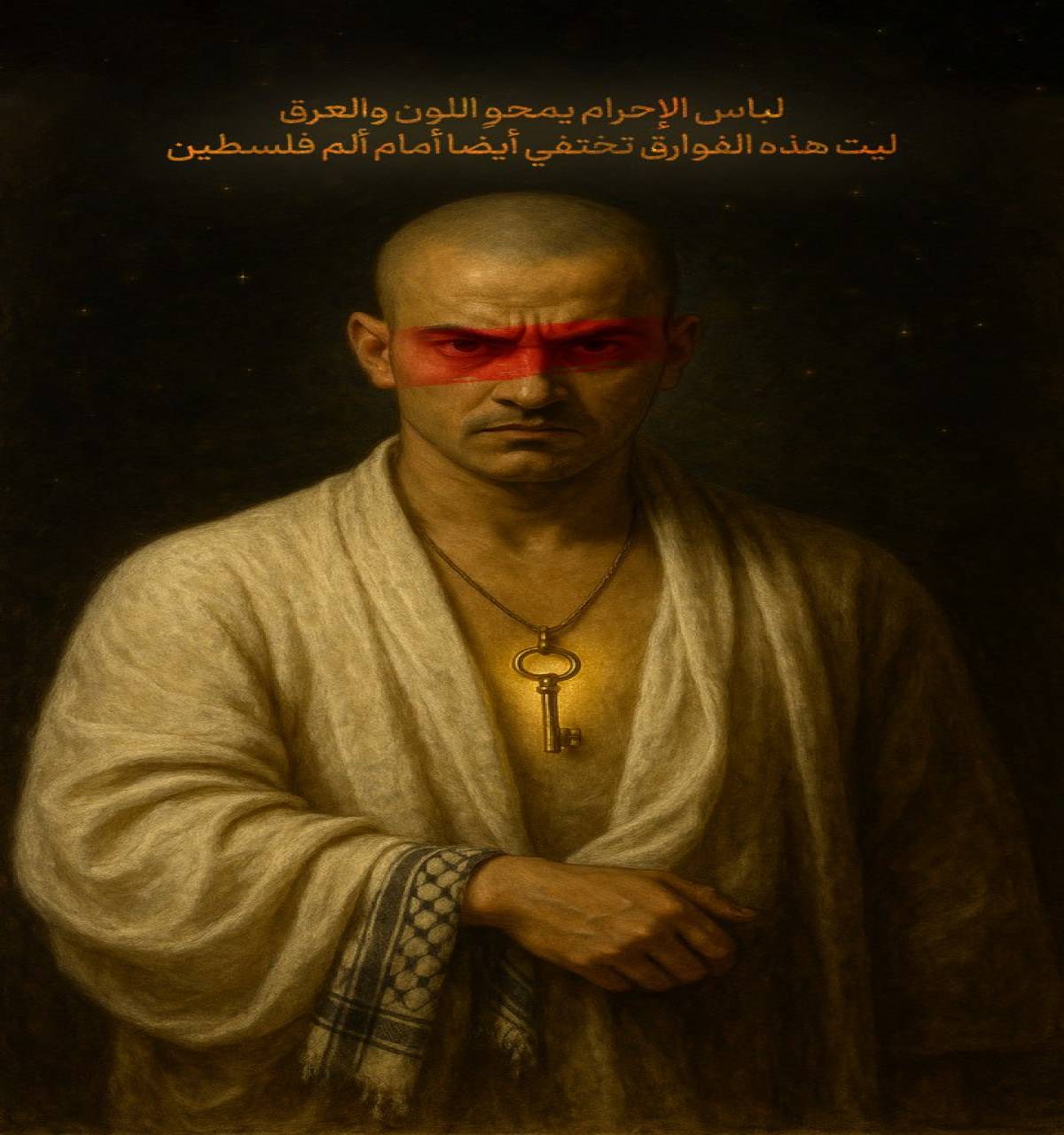 لباس الإحرام يمحو اللون والعرق