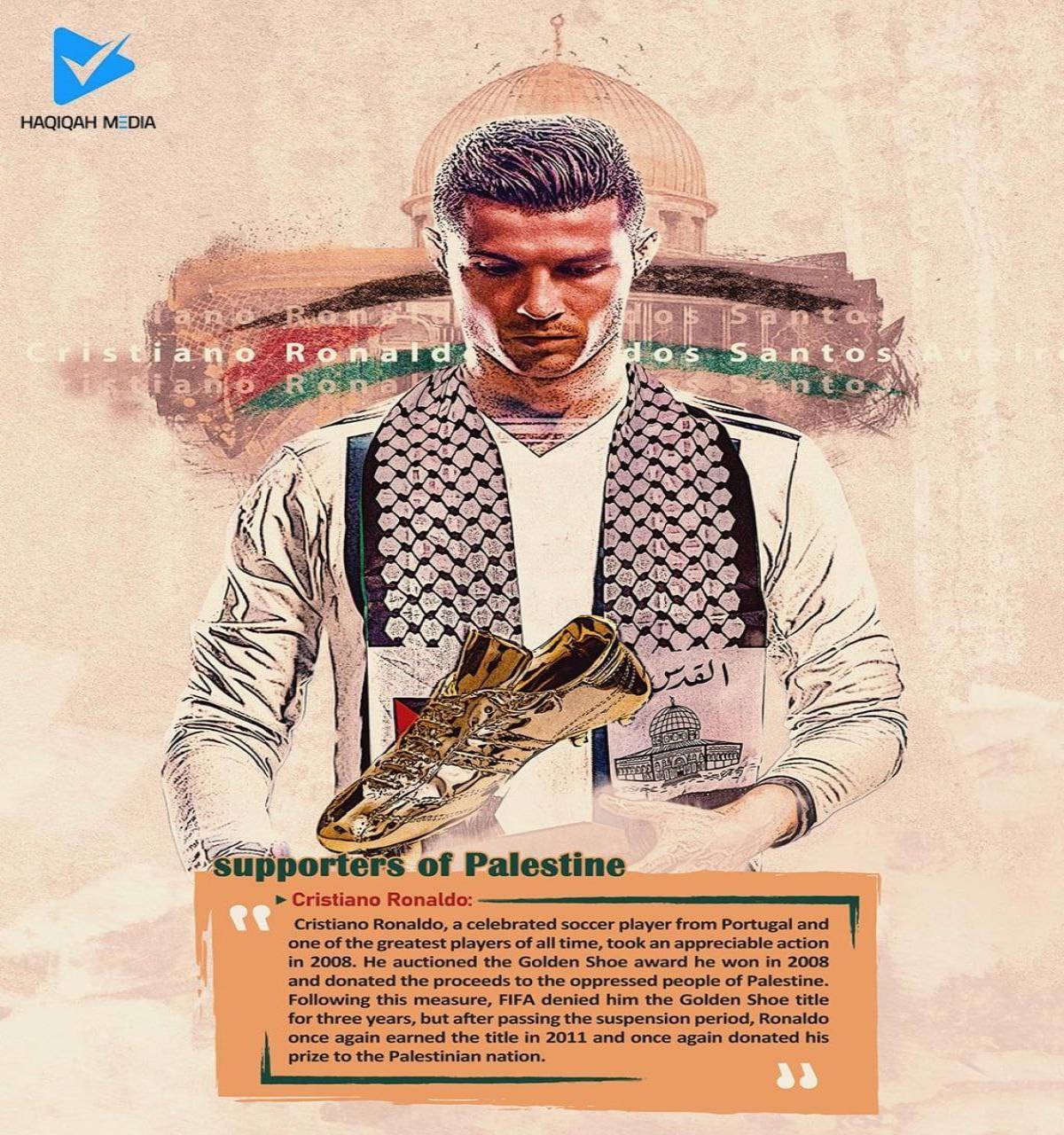 Supporters of palestine  Cristiano Ronaldo