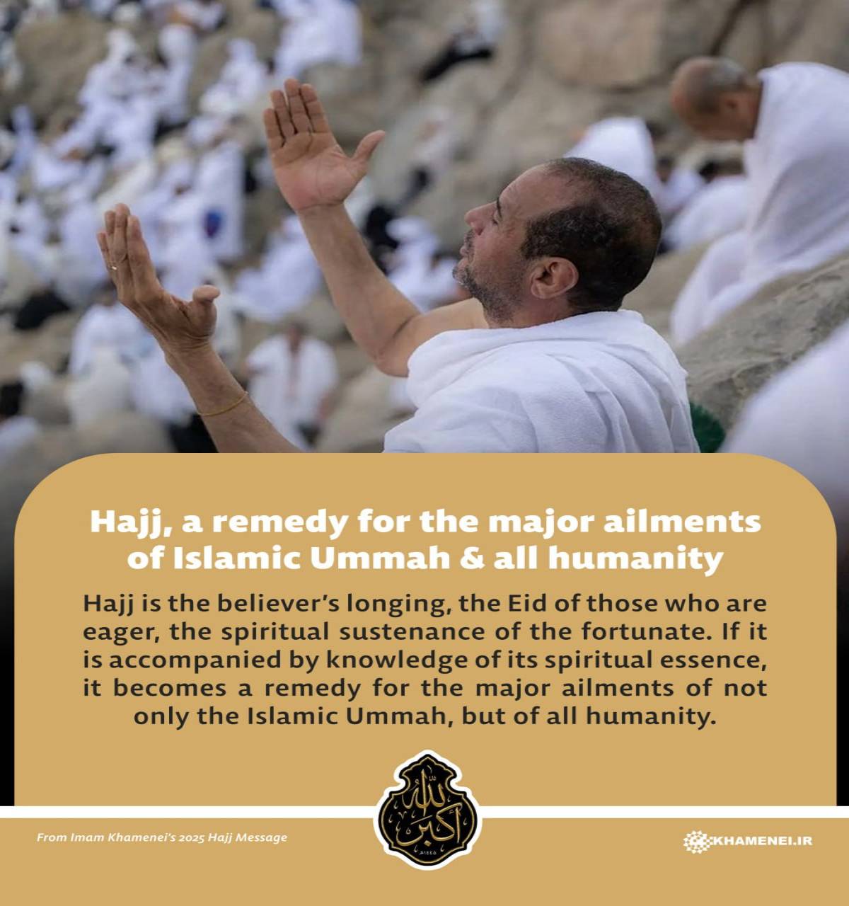 Hajj, a remedy for the major ailments of Islamic Ummah & all humanity