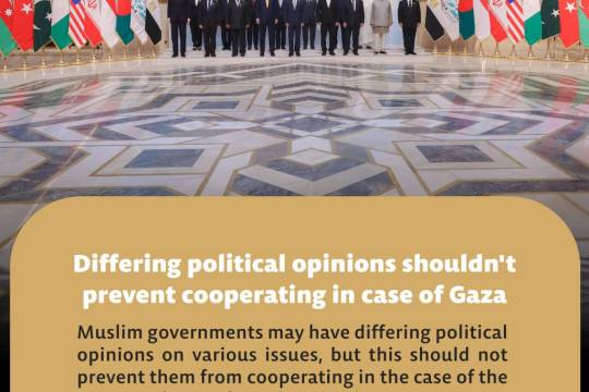 Differing political opinions shouldn't prevent cooperating in case of Gaza