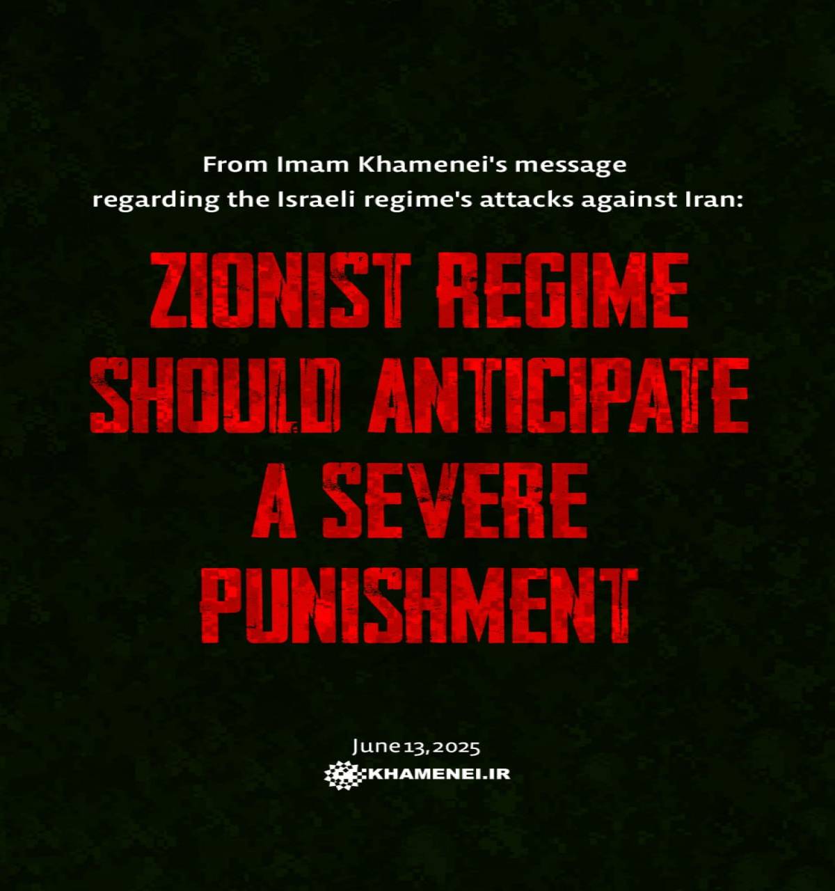 Zionist regime should anticipate a severe punishment