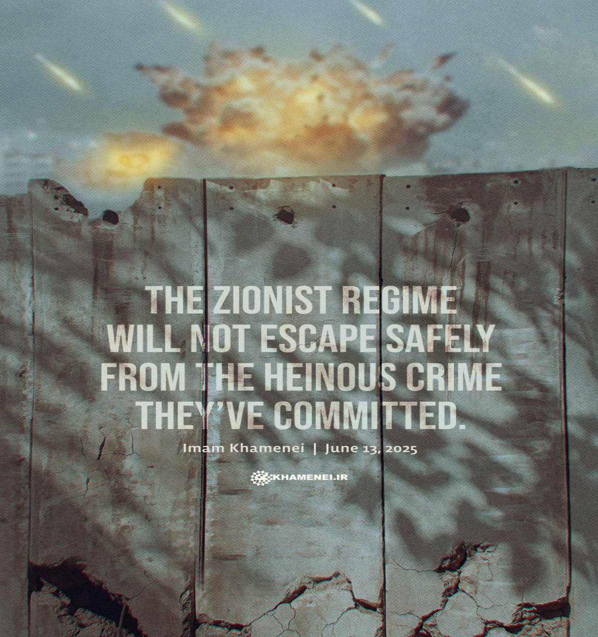 The Zionist regime will not escape safely from the heinous crime they’ve committed_1