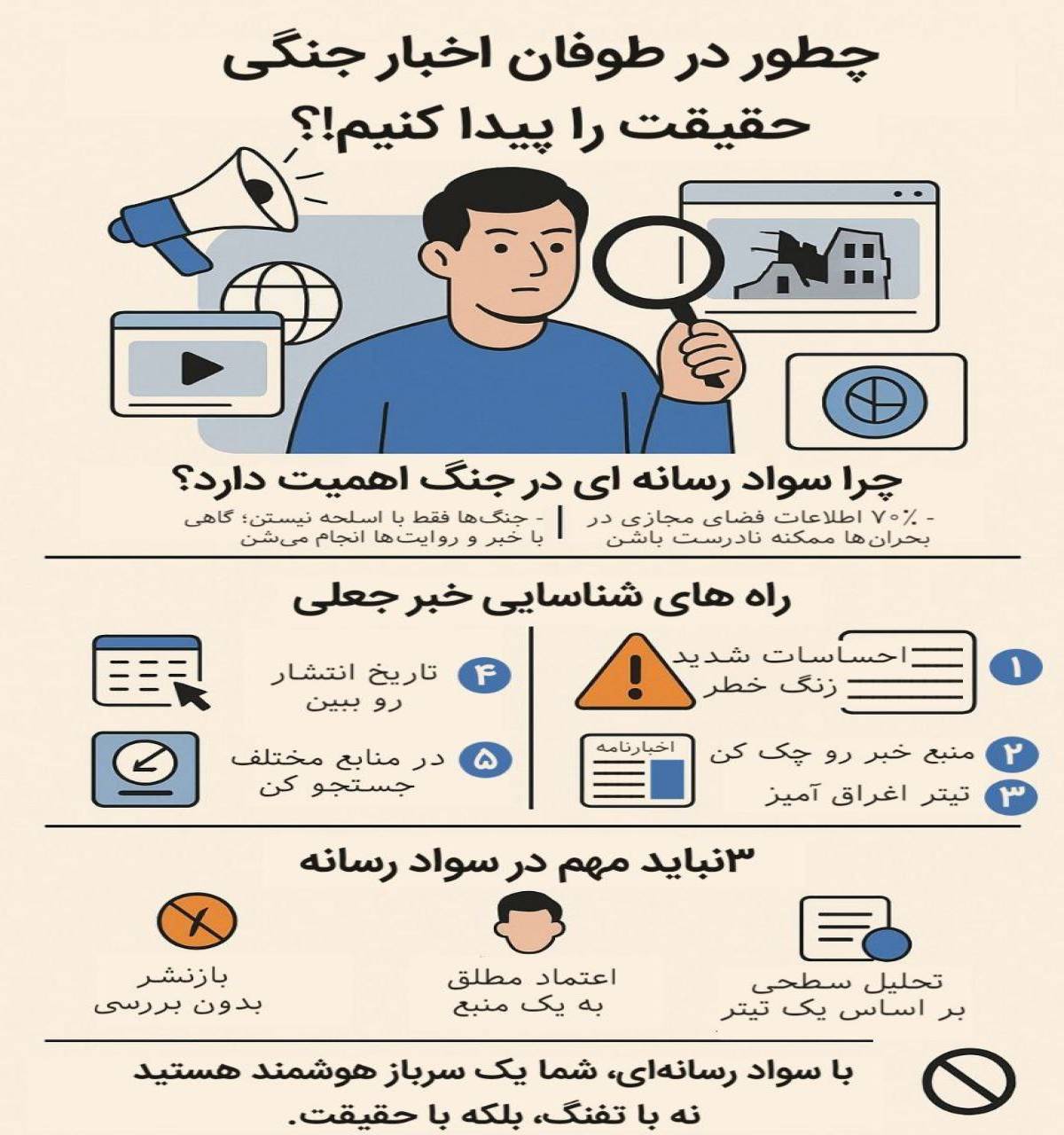 چطور در طوفان اخبار جنگی حقیقت را پیدا کنیم
