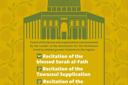 Verses of the Quran and supplications recommended by the Leader of the Revolution for the Resistance