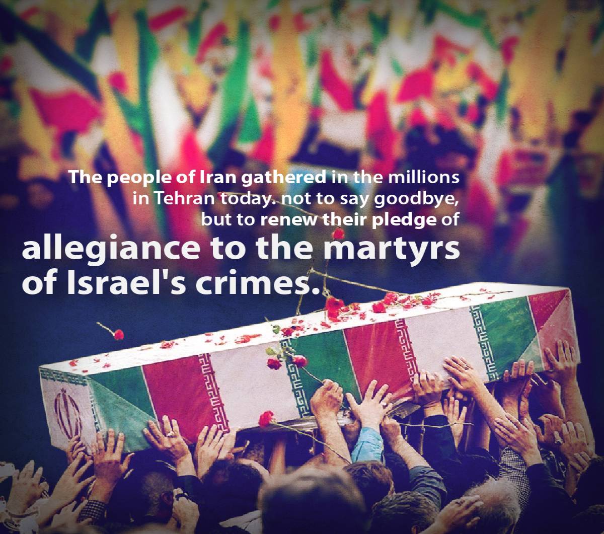 The people of Iran gathered in the millions in Tehran today