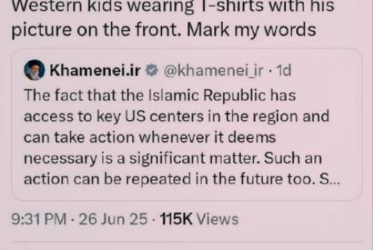 Khamenei will be immortalized as the liberator of humanity