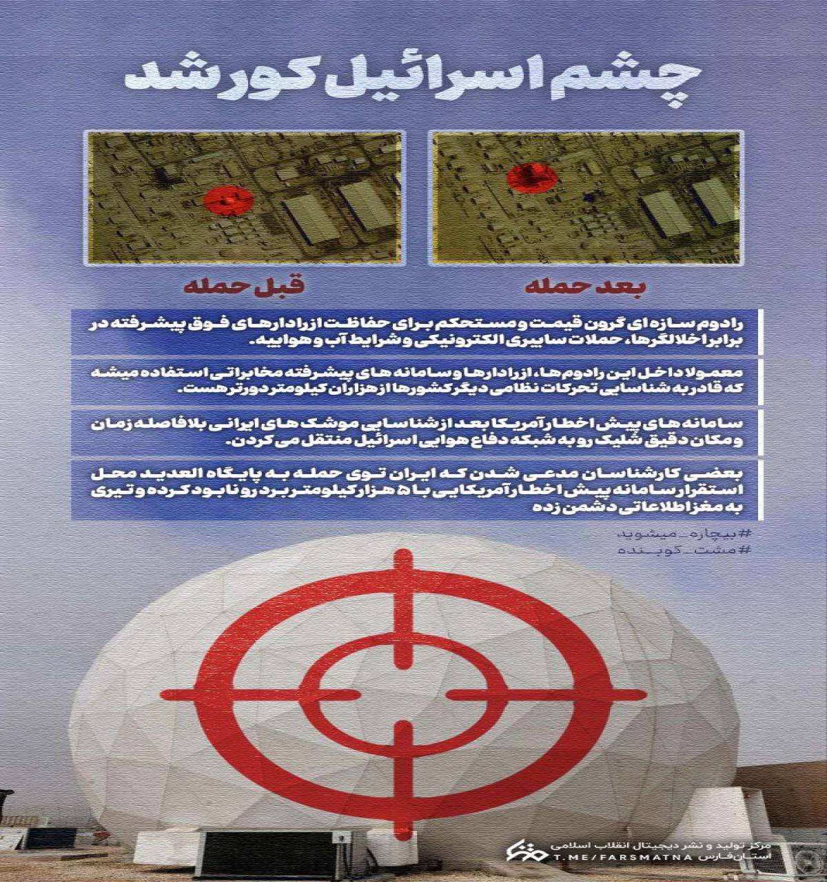 چشم اسرائیل کور شد