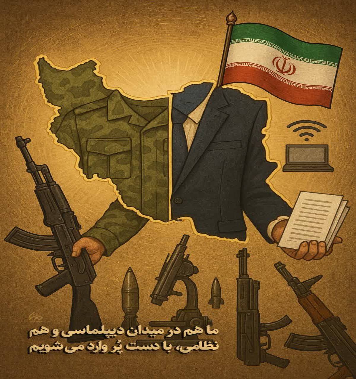 ما هم در میدان دیپلماسی و هم نظامی، با دست پُر وارد می ‌شویم