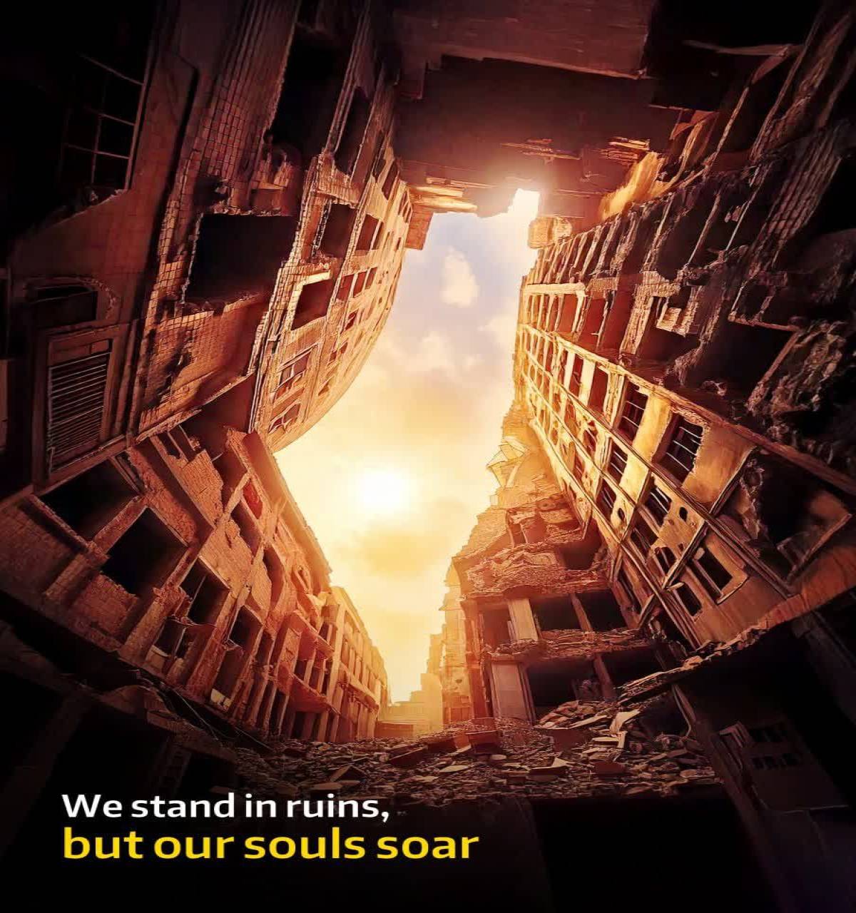 We stand in ruins, but our souls soar