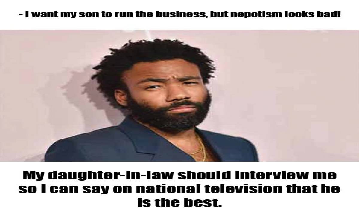 I want my son to run the business, but nepotism looks bad