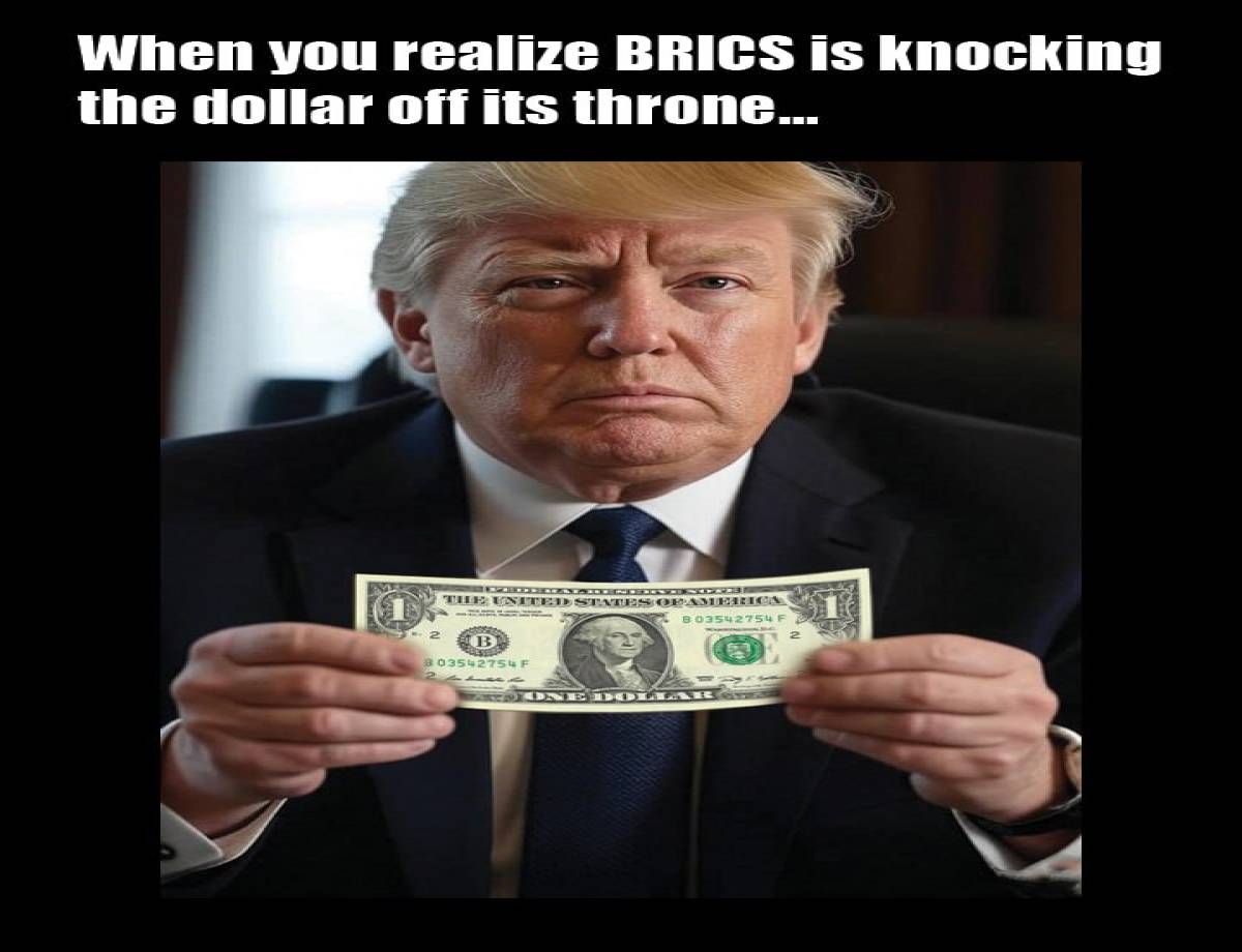 When you realize BRICS is knocking the dollar off its throne