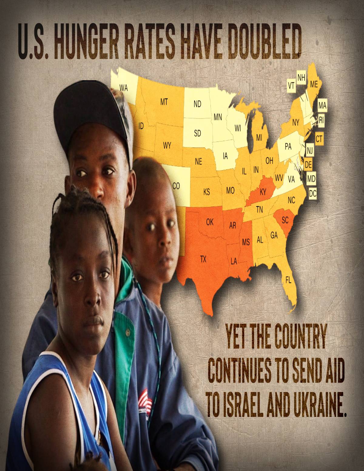 U.S. HUNGER RATES HAVE DOUBLED