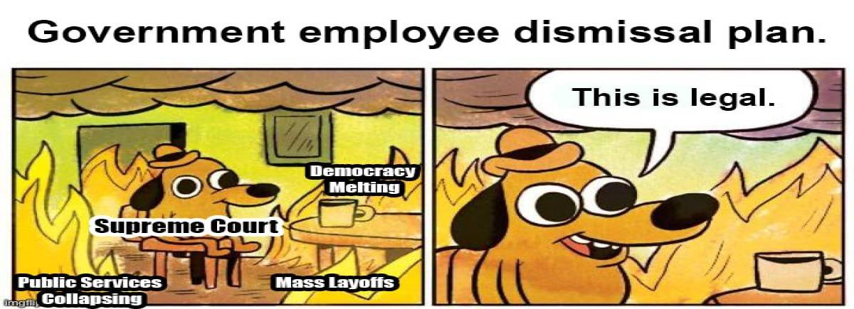 Government employee dismissal plan