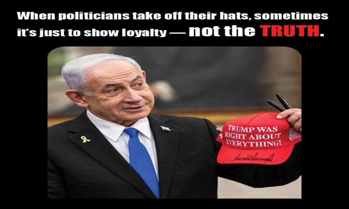 When politicians take off their hats, sometimes it's just to show loyalty—not the TRUTH