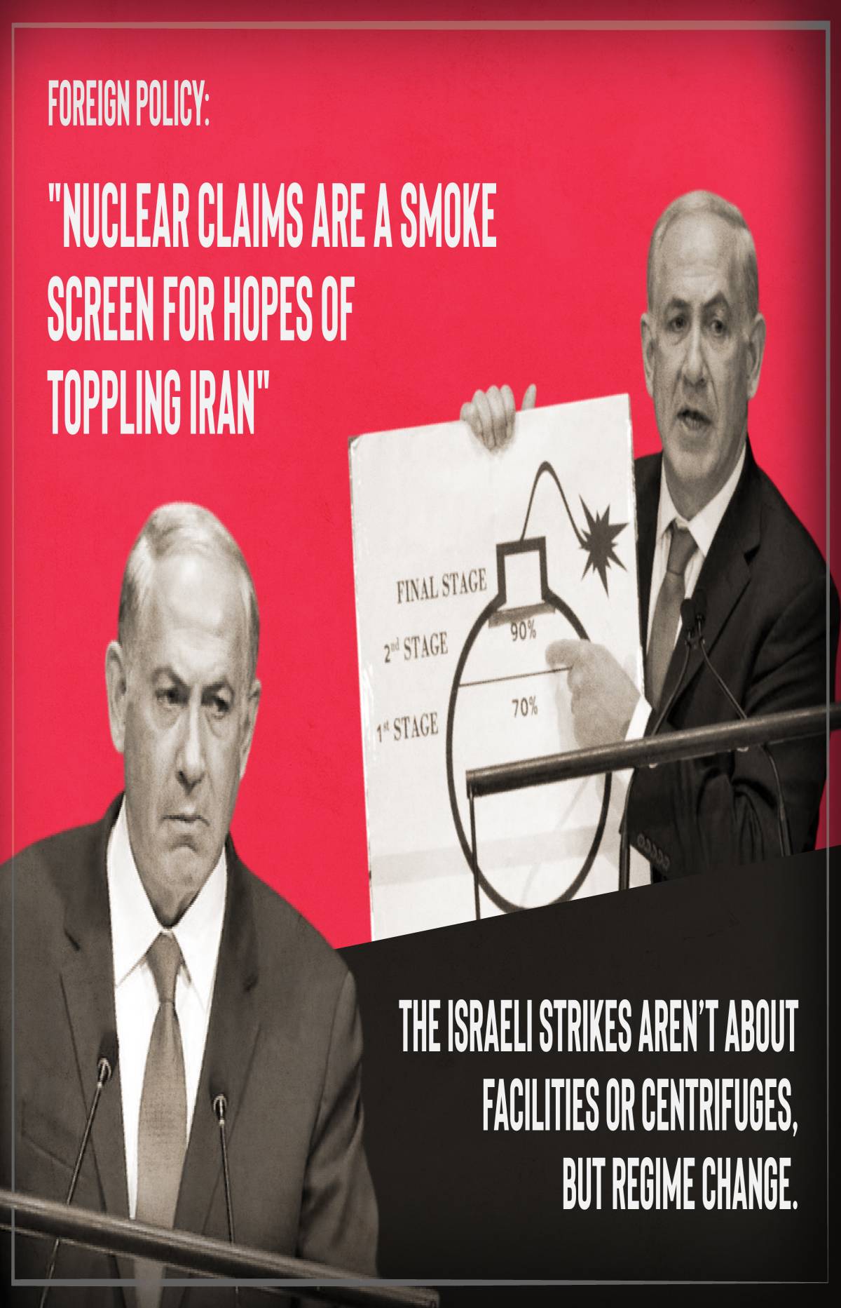 THE ISRAELI STRIKES AREN'T ABOUT FACILITIES OR CENTRIFUGES, BUT REGIME CHANGE.