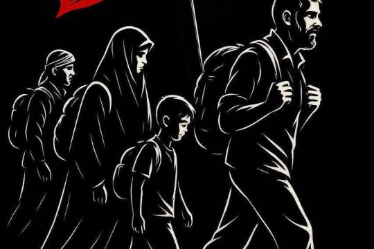 با قدم‌های خسته اما به عشق “حسین (علیه‌السلام) سوی کربلا رهسپاریم”