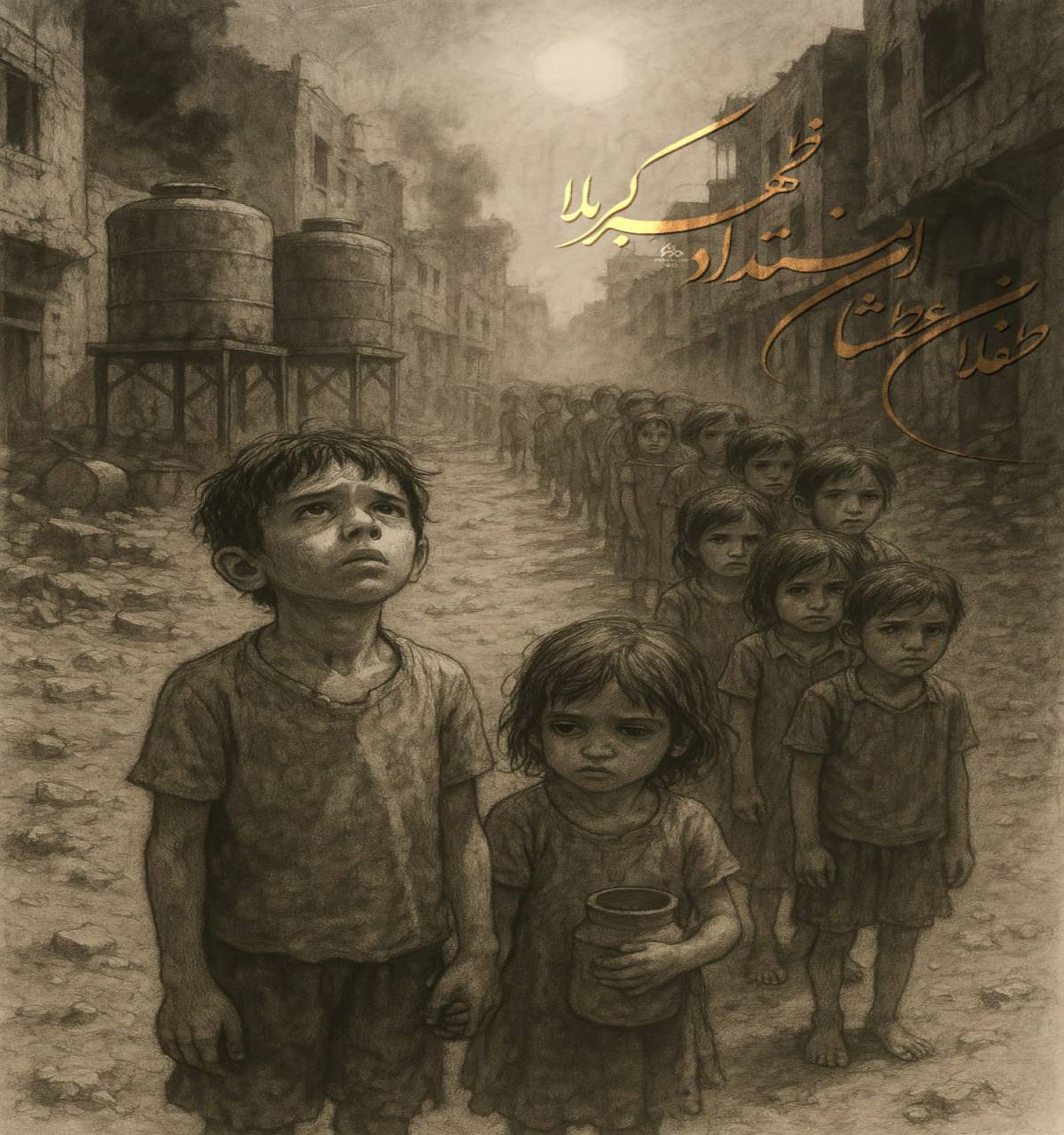 طفلان عطشان،امتداد ظهر کربلا