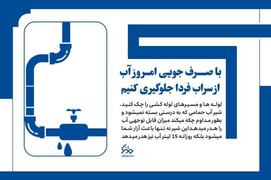 مجموعه عکس نوشت  : با صرفه جویی امروز آب از سراب فردا جلوگیری کنیم