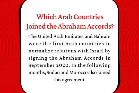 Which Arab Countries Joined the Abraham Accords