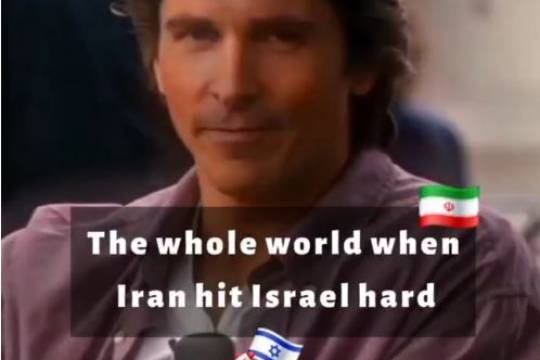 The whole world when Iran hit Israel hard