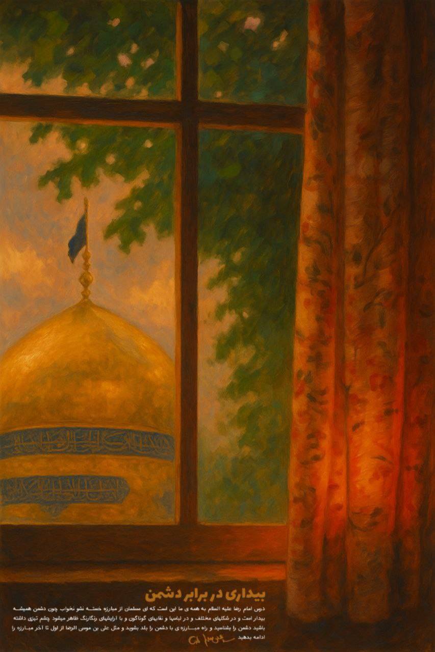 درس امام رضا، بیداری در برابر دشمن