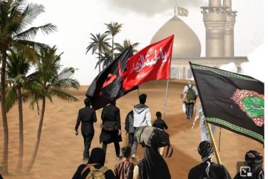 A collection of Arbaeen cyberspace motions with a Palestinian theme